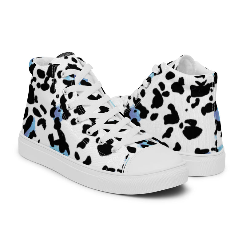 Dalmatian Spot High Top #105 - Top Down View | HA!LO Canvas Sneakers