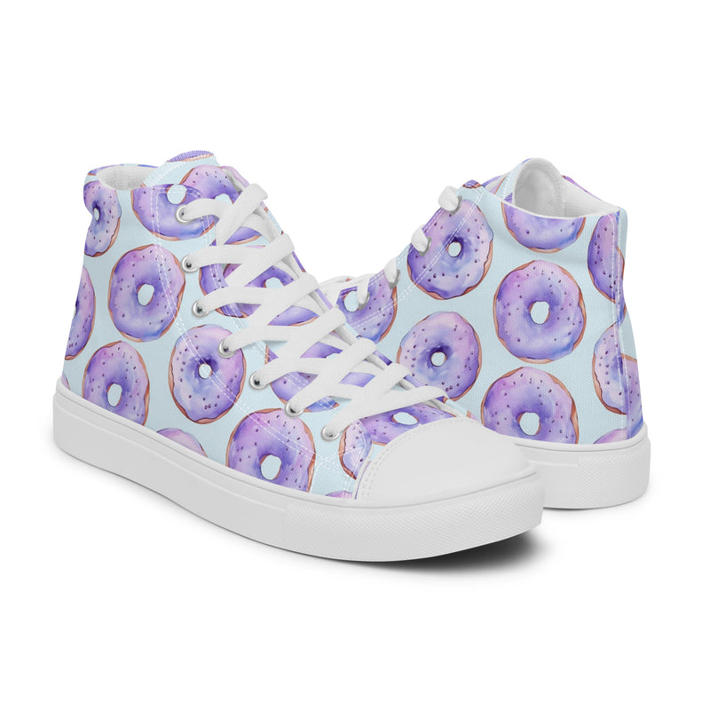 Donut Sprinkle High Top #132 - Top Down View | HA!LO Canvas Sneakers