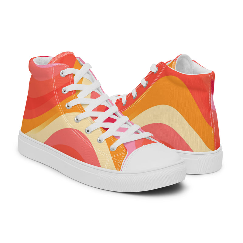Retro Wave High Top #157 - Top Down View | HA!LO Canvas Sneakers