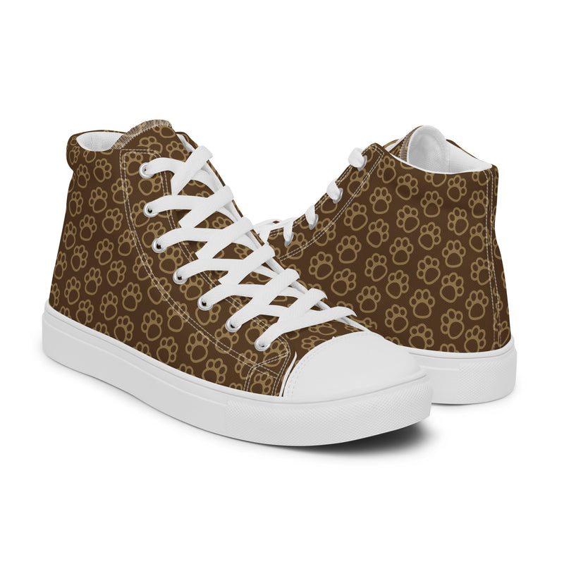 Brown Paisley High Top #205 - Top Down View | HA!LO Canvas Sneakers