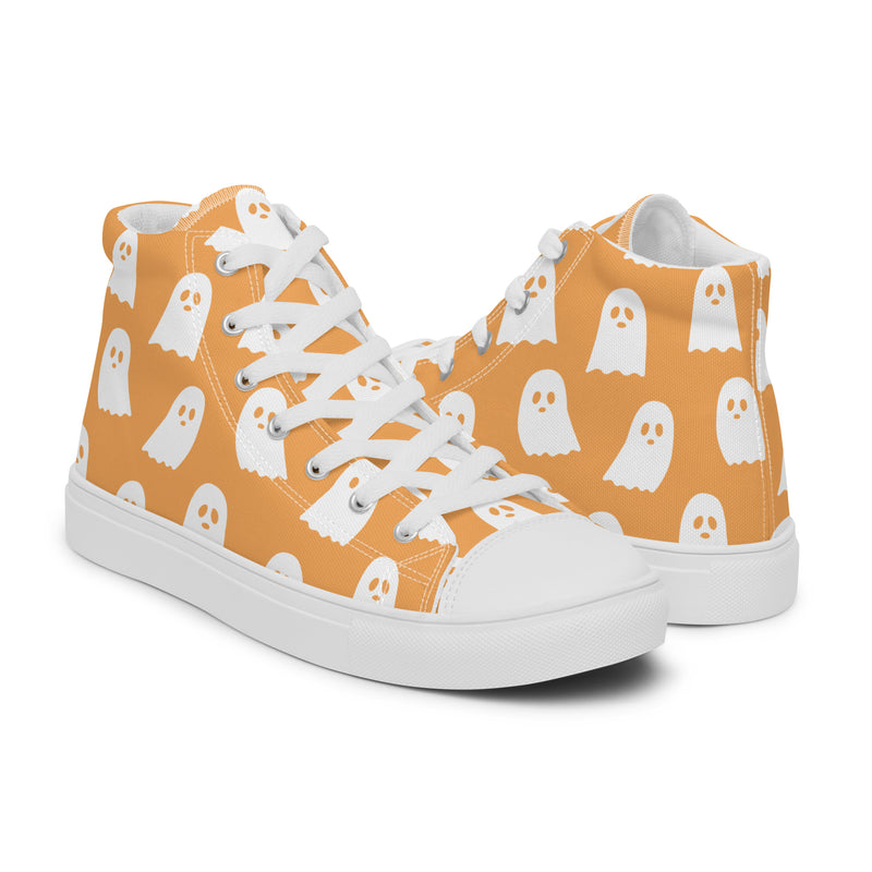 Ghost Party High Top #258 - Top Down View | HA!LO Canvas Sneakers