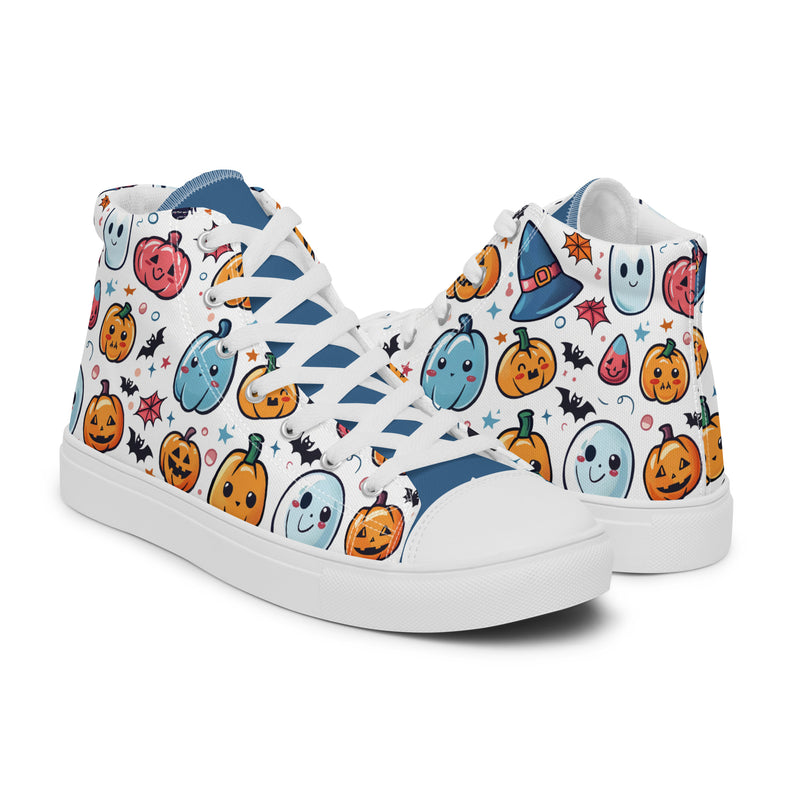 Halloween Kawaii High Top #265 - Top Down View | HA!LO Canvas Sneakers