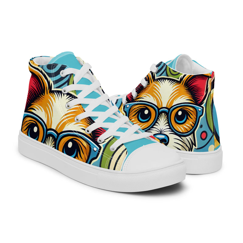 Pop Art Doodle High Top #285 - Top Down View | HA!LO Canvas Sneakers
