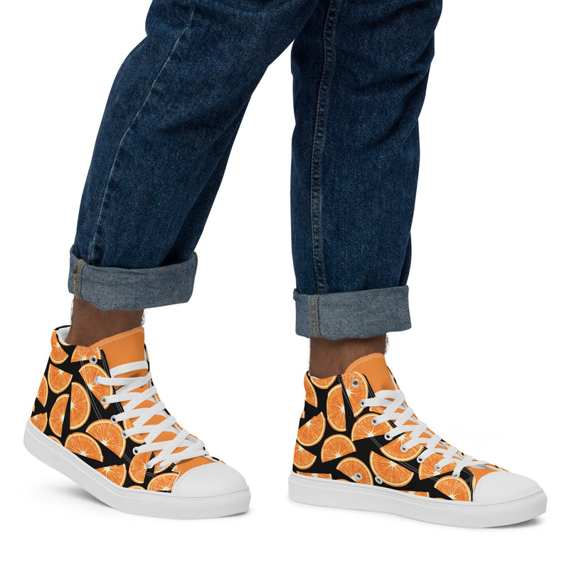 Orange Slice High Top #309 - Opposite Side | HA!LO Canvas Sneakers