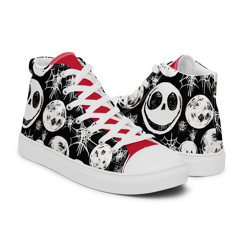 Jack Skellington High Top #325 - Top Down View | HA!LO Canvas Sneakers