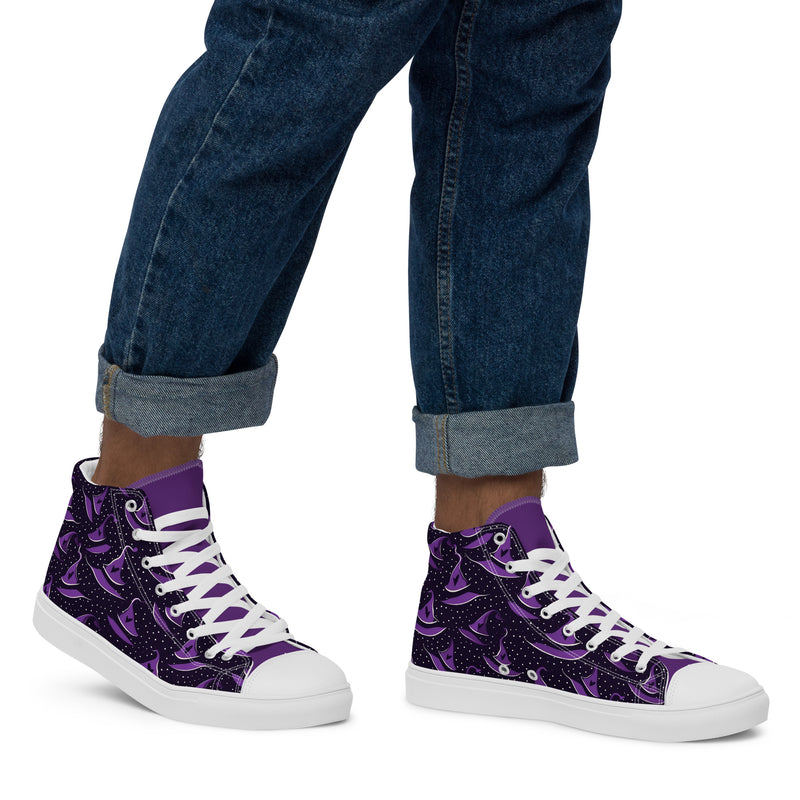 Halloween Purple High Top #329 - Opposite Side | HA!LO Canvas Sneakers
