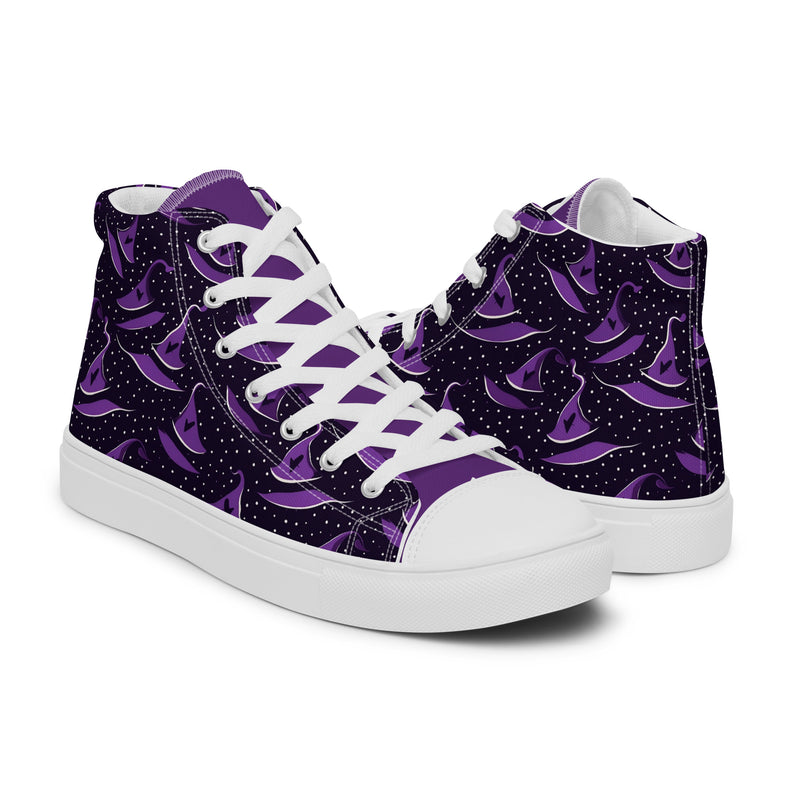 Halloween Purple High Top #329 - Top Down View | HA!LO Canvas Sneakers