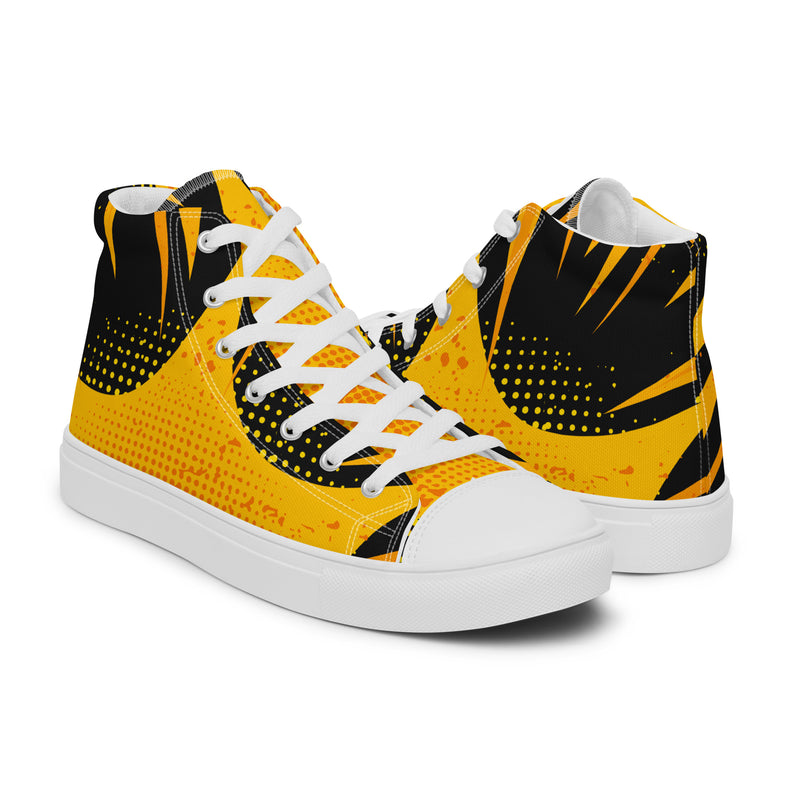 HA!LO Yellow Black #347 — Men’s Canvas High Top