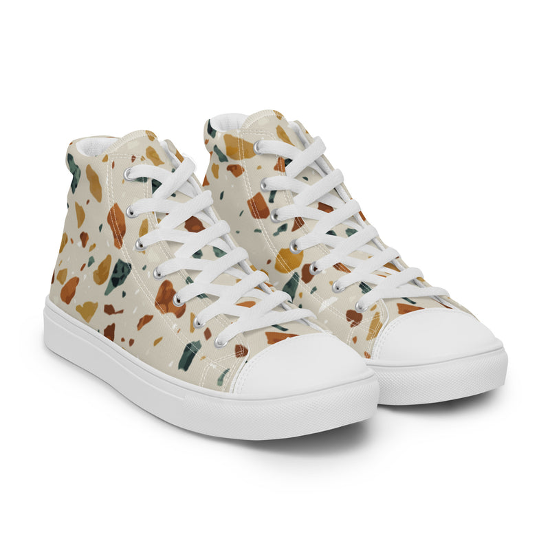 Terrazzo High Top #9 - Front View | HA!LO Canvas Sneakers