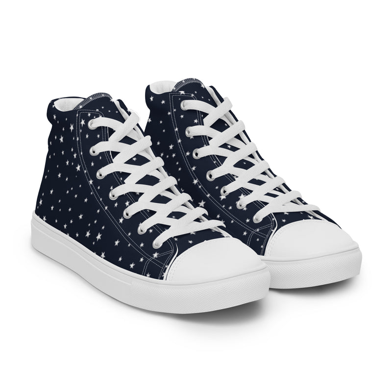 Navy Star High Top #24 - Front View | HA!LO Canvas Sneakers