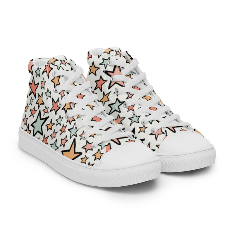 Star Party High Top #29 - Front View | HA!LO Canvas Sneakers