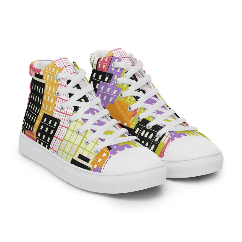 City Skyline High Top #93 - Front View | HA!LO Canvas Sneakers