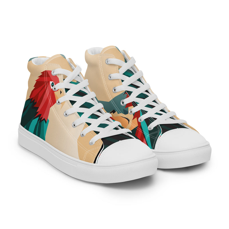 Rooster High Top #104 - Front View | HA!LO Canvas Sneakers