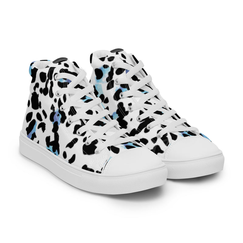 Dalmatian Spot High Top #105 - Front View | HA!LO Canvas Sneakers