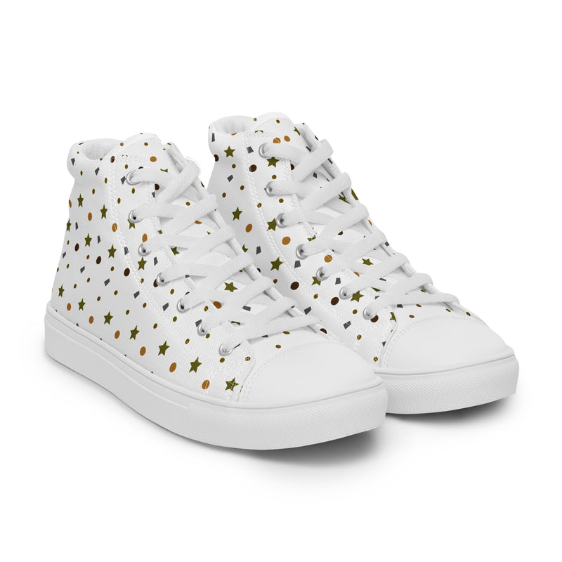 Gold Star High Top #206 - Front View | HA!LO Canvas Sneakers