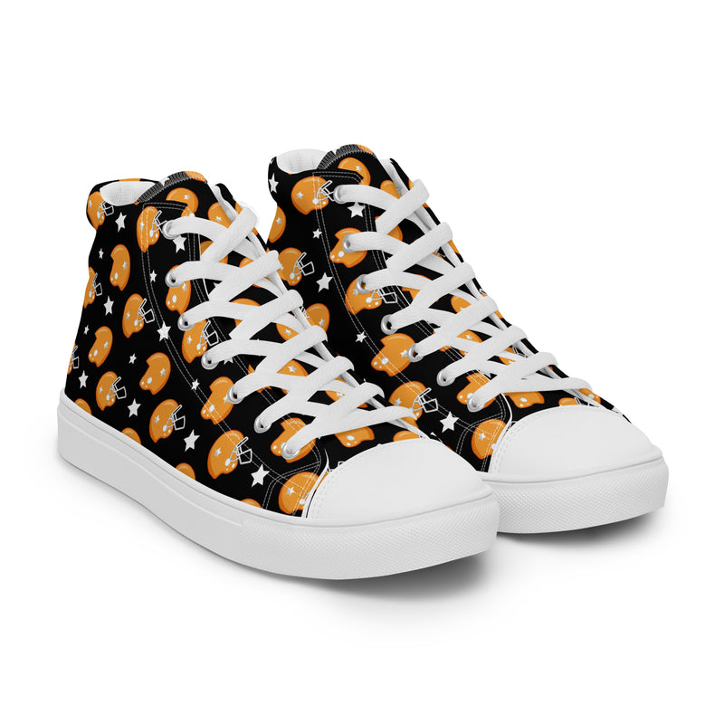 Pumpkin Night High Top #225 - Front View | HA!LO Canvas Sneakers