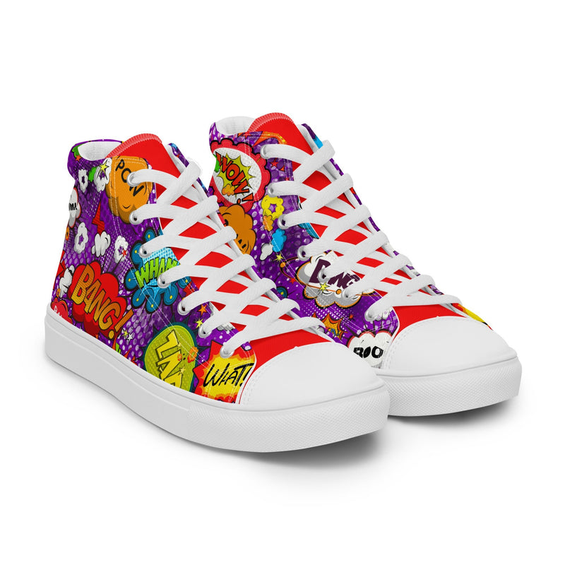Comic Bang High Top #279 - Front View | HA!LO Canvas Sneakers