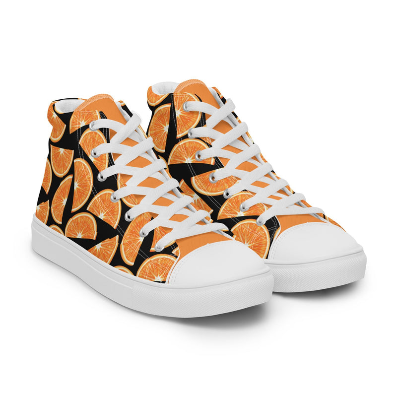 Orange Slice High Top #309 - Front View | HA!LO Canvas Sneakers