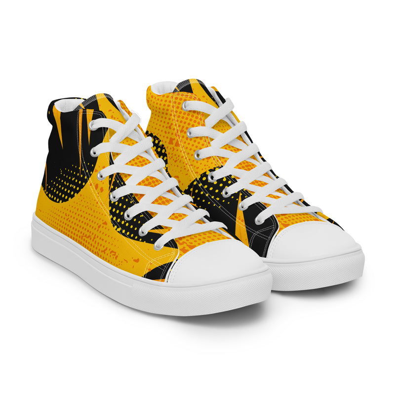 HA!LO Yellow Black #347 — Men’s Canvas High Top
