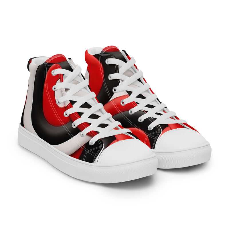HA!LO Red Swoosh #353 — Men’s Canvas High Top