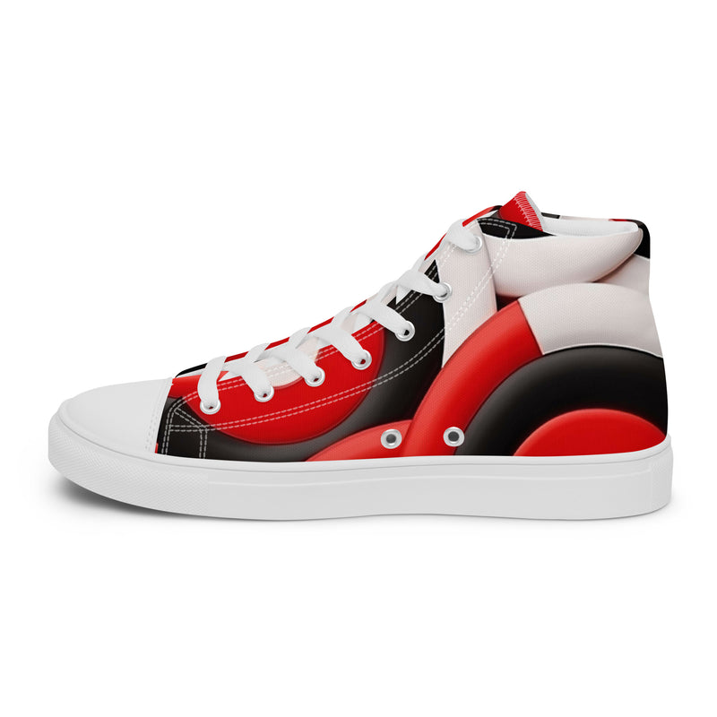 HA!LO Red Swoosh #353 — Men’s Canvas High Top