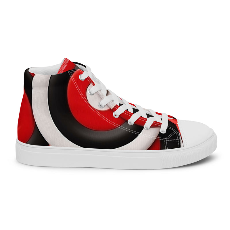 HA!LO Red Swoosh #353 — Men’s Canvas High Top