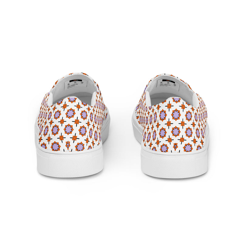 Leopard Lip Print Slip-On #105 - Back View | HA!LO Canvas Sneakers