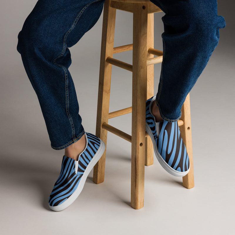 Purple Zebra Slip-On #81 - Opposite Side | HA!LO Canvas Sneakers