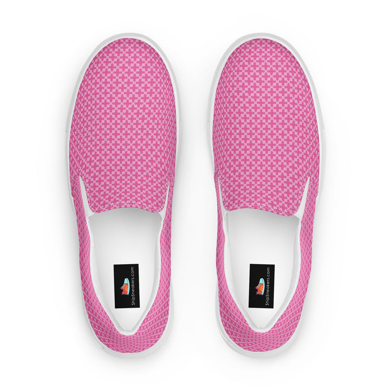 Pink Mini Dot Slip-On #70 - Sole Detail | HA!LO Canvas Sneakers