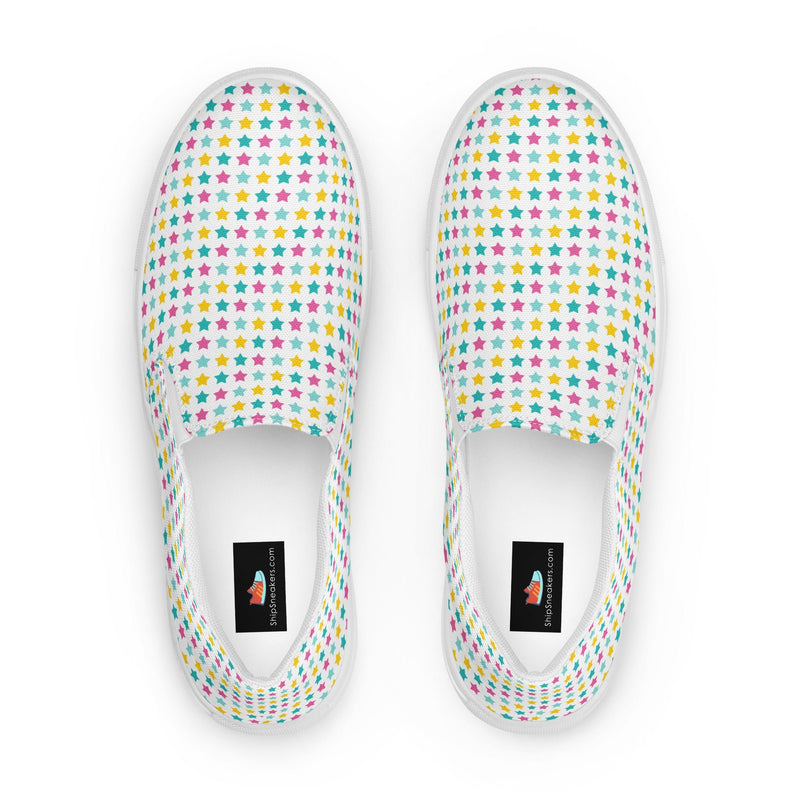 Pastel Confetti Dot Slip-On #71 - Sole Detail | HA!LO Canvas Sneakers