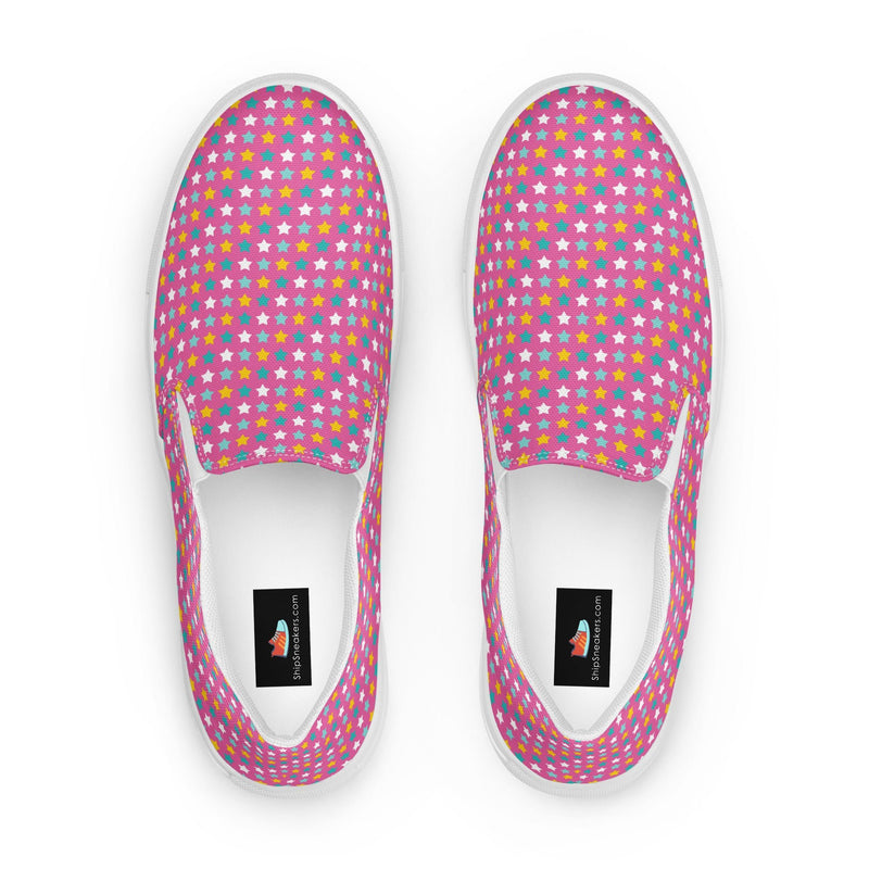 Pink Polka Dot Slip-On #73 - Sole Detail | HA!LO Canvas Sneakers