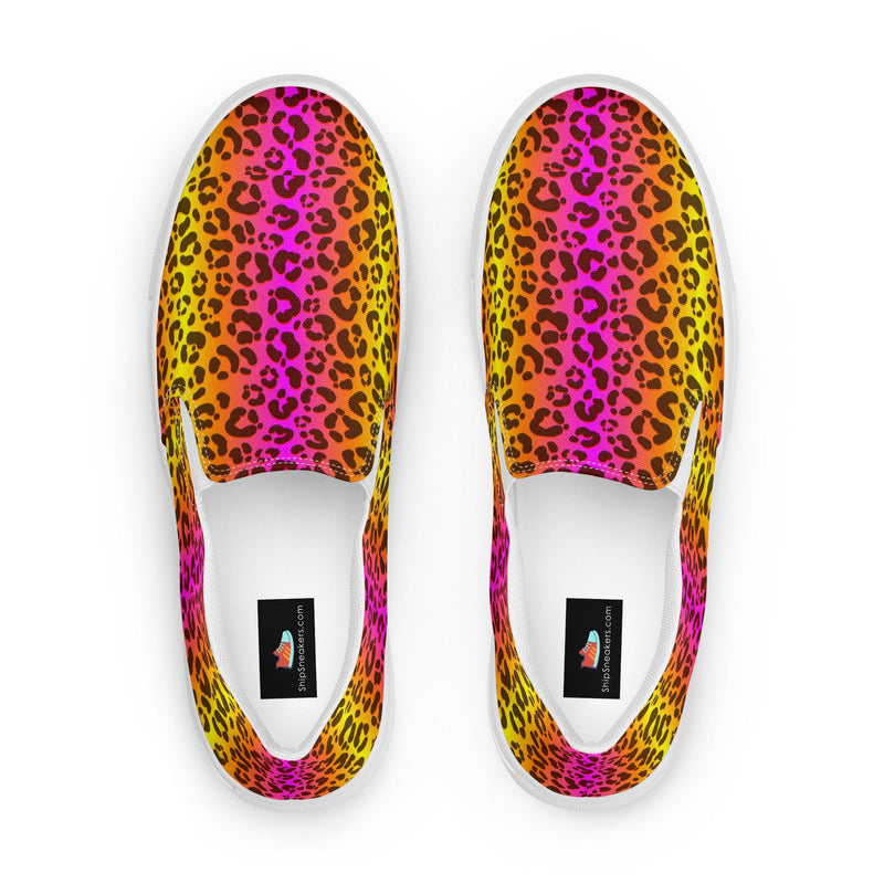 Neon Leopard Slip-On #78 - Sole Detail | HA!LO Canvas Sneakers
