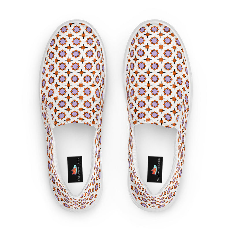 Leopard Lip Print Slip-On #105 - Front View | HA!LO Canvas Sneakers