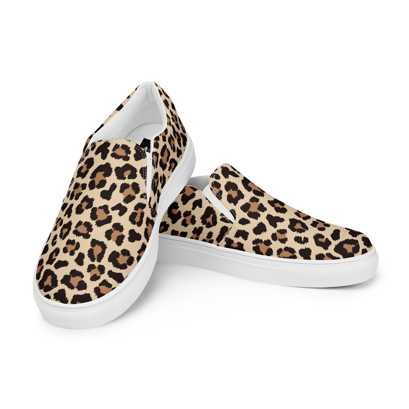 Leopard Classic Slip-On #79 - Top Down View | HA!LO Canvas Sneakers