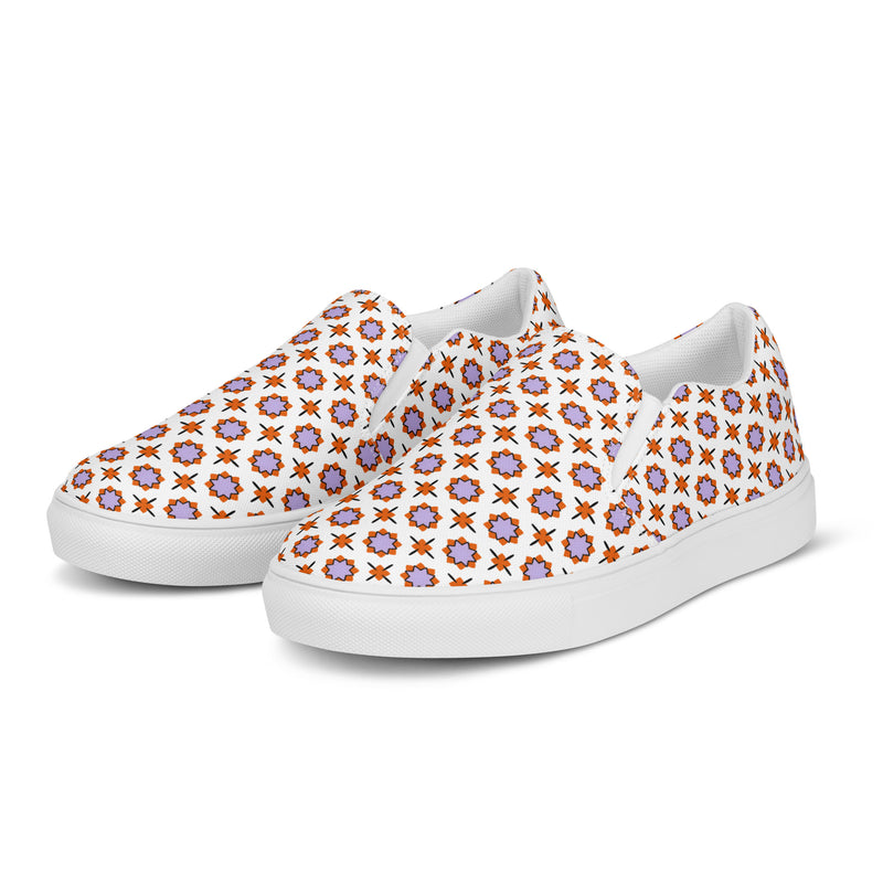 Leopard Lip Print Slip-On #105 - Top Down View | HA!LO Canvas Sneakers