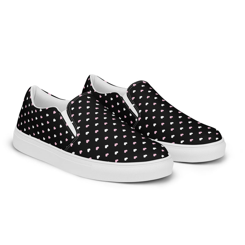 Black Star Dot Slip-On #66 - Canvas High Top Sneakers | HA!LO