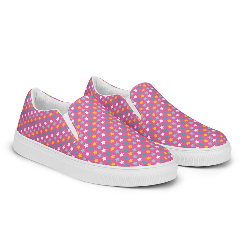Pink Polka Dot Slip-On #73 - Canvas High Top Sneakers | HA!LO