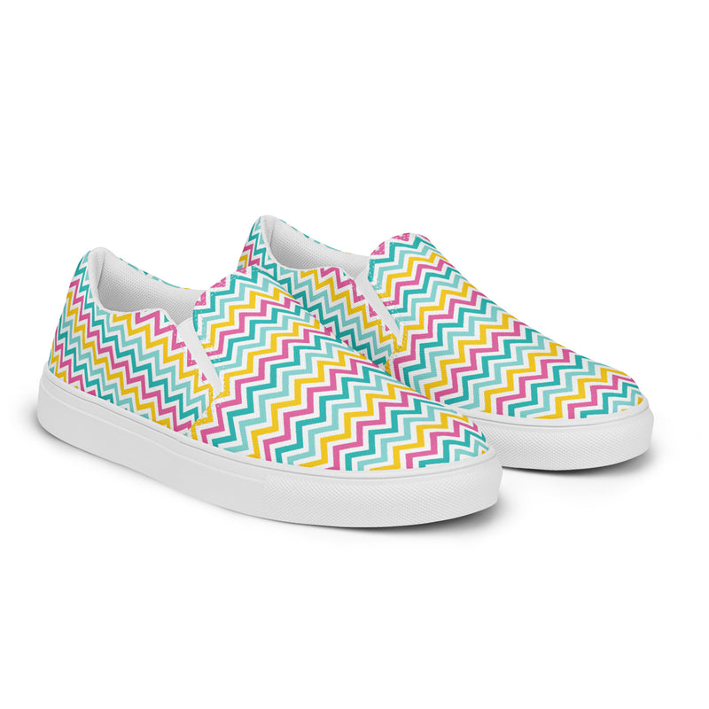 Rainbow Leopard Spot Slip-On #75 - Canvas High Top Sneakers | HA!LO