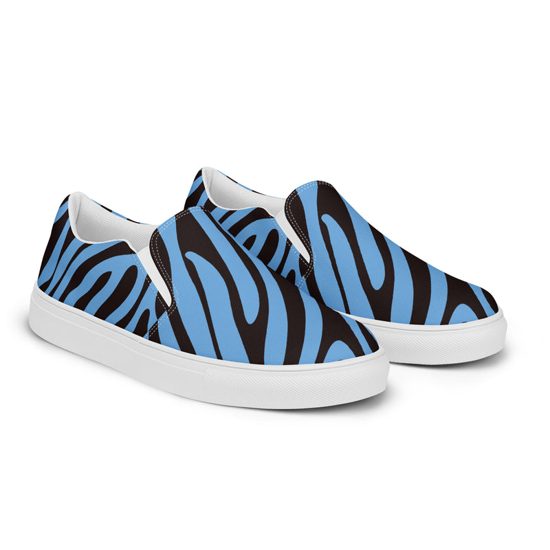Purple Zebra Slip-On #81 - Canvas High Top Sneakers | HA!LO
