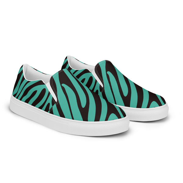 HA!LO Teal Zebra Slip-On #83