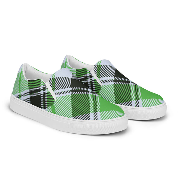 HA!LO Green Plaid Slip-On #87