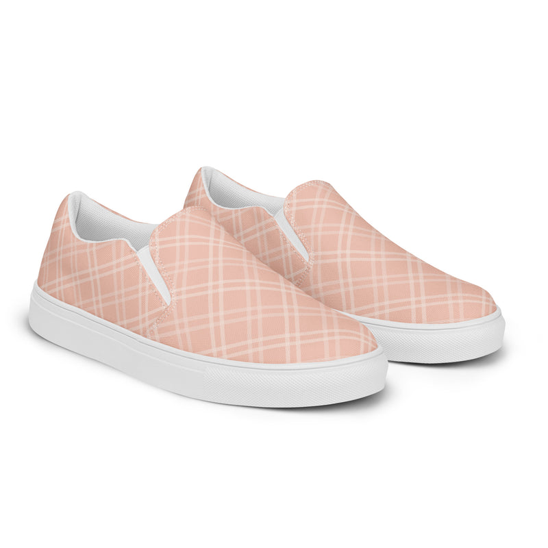 Peach Solid Slip-On #92 - Canvas High Top Sneakers | HA!LO