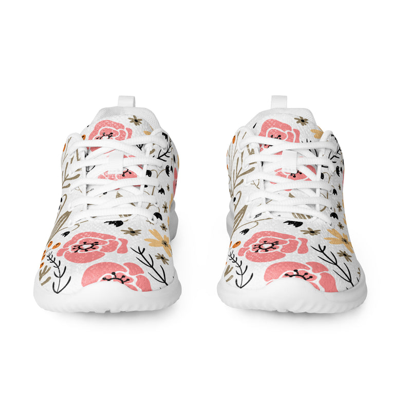 Botanical Wildflower Athletic #1 - Front View | HA!LO Canvas Sneakers