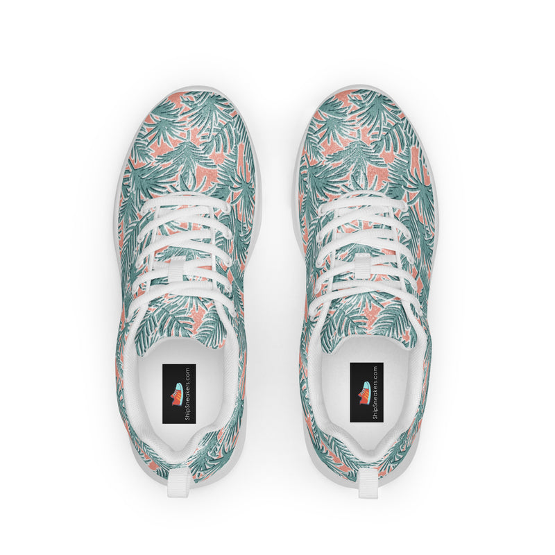 Pink Flamingo Tropical Athletic #4 - Back View | HA!LO Canvas Sneakers