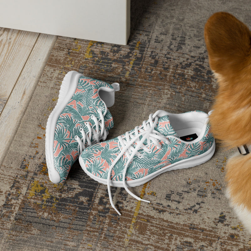 Pink Flamingo Tropical Athletic #4 - Opposite Side | HA!LO Canvas Sneakers