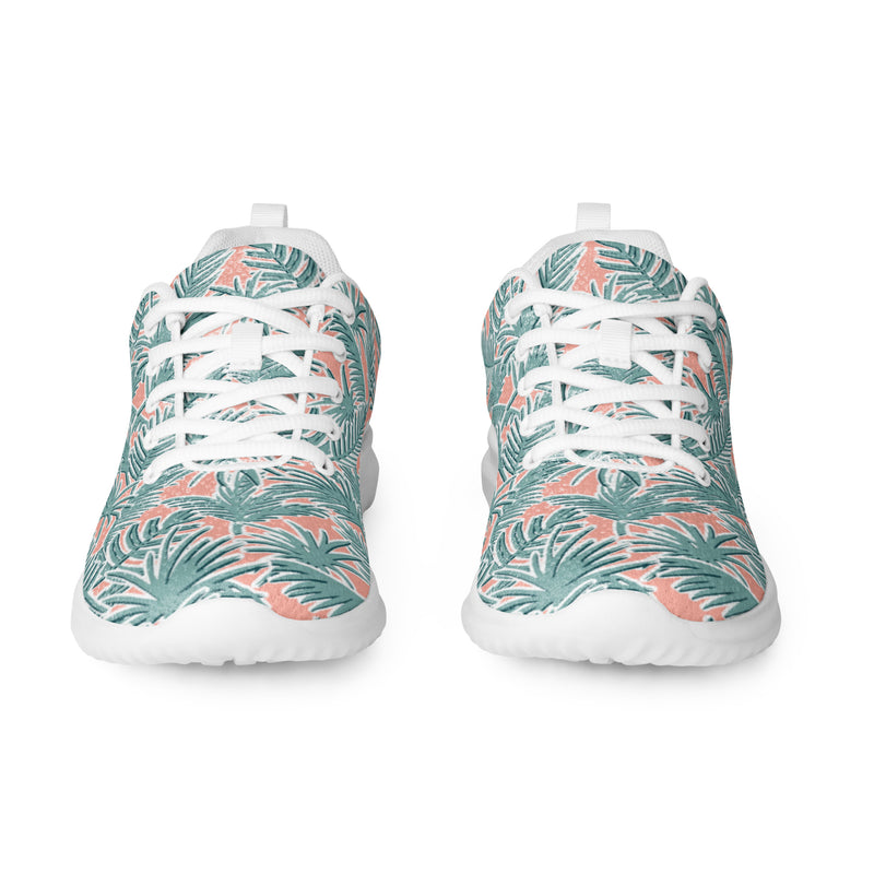 Pink Flamingo Tropical Athletic #4 - Front View | HA!LO Canvas Sneakers