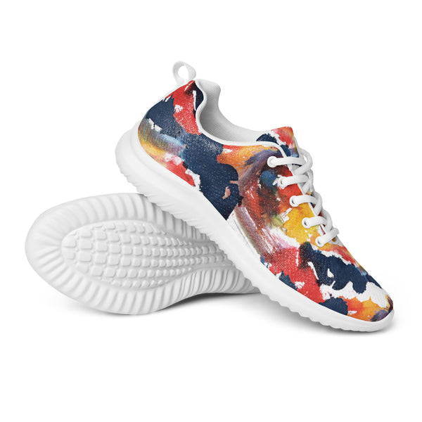 HA!LO Abstract Paint Splash — Women's Canvas Athletic Sneaker