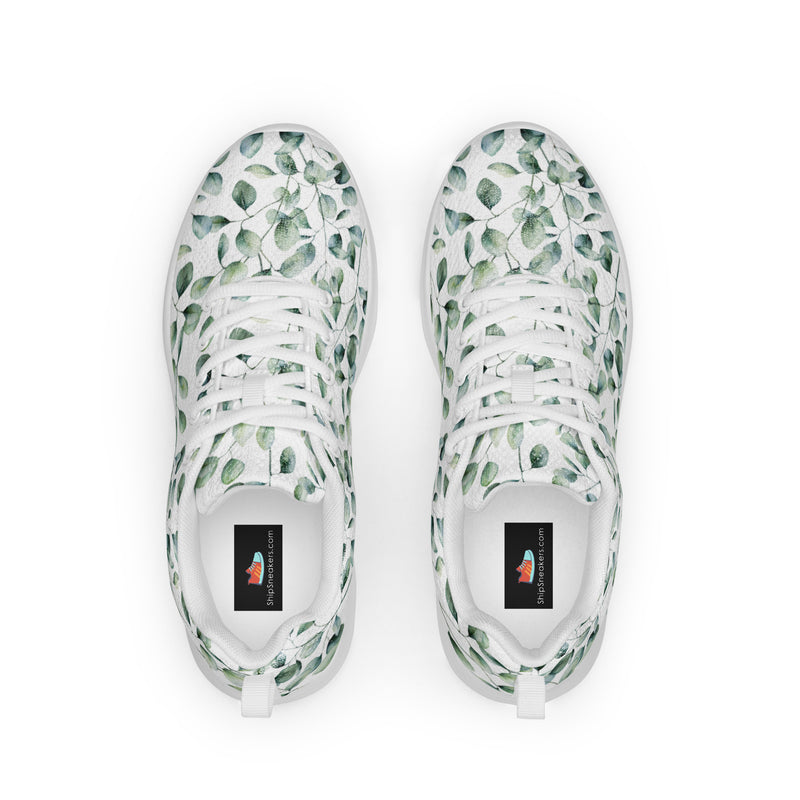 Eucalyptus Sprig Athletic #13 - Back View | HA!LO Canvas Sneakers