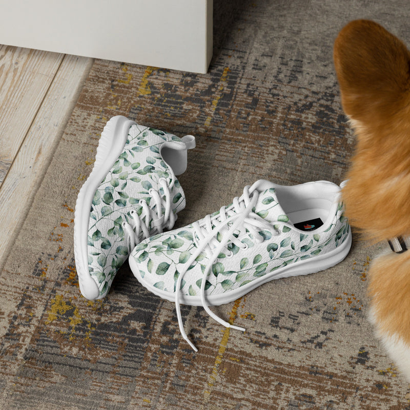 Eucalyptus Sprig Athletic #13 - Opposite Side | HA!LO Canvas Sneakers