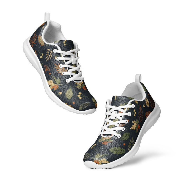 Dark Botanical Athletic #16 - Top Down View | HA!LO Canvas Sneakers